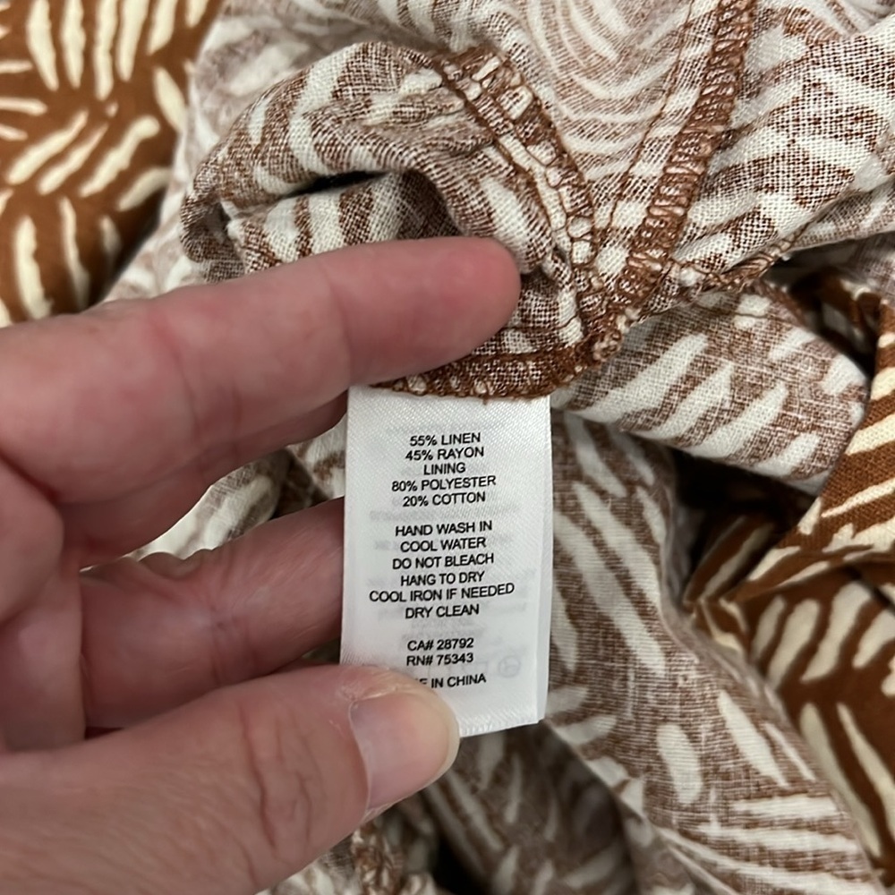 House of Harlow Leaf Print Tie Back Sundress  Mini Size Small - Picture 8 of 9